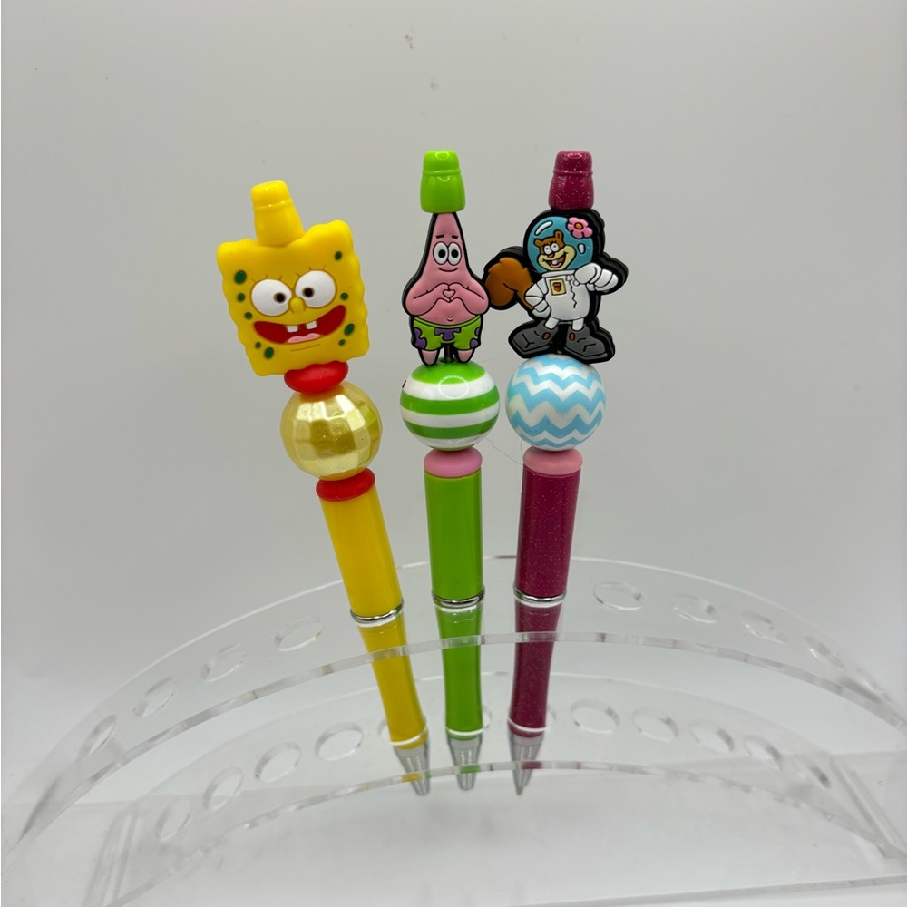 Beaded Silicone Focal Bead Pen Cartoon Inspired Under Water Sponge Starfish